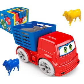 Carrinho Caminhão C/ 2 Bois Brinquedo Infantil Educativo