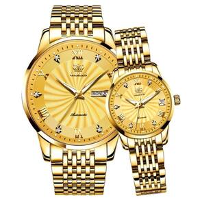 Relógio Automático Casal Aço Inoxidável De Luxo Conjunto De Relogio Mecânico Casual