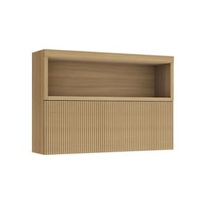 Armário Aéreo Cozinha 120 Cm Marquesa 1 Porta Ripado 100% Mdf Natural - Nesher