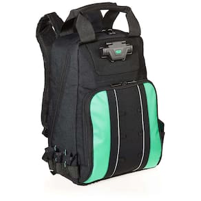 Bolsa de ferramentas Amazon Basics Lighted 55 bolsos, mochila preta