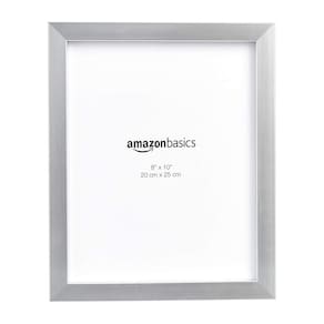 Porta-retratos para fotos Amazon Basics retangular 8x10 de níquel