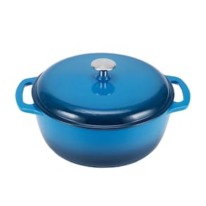 Forno holandês Amazon Basics Ferro fundido esmaltado 7,3 L azul