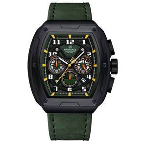 Relógio De Pulso De Quartzo Tonneau Desgin Esportivo Luminoso Impermeavel Verde