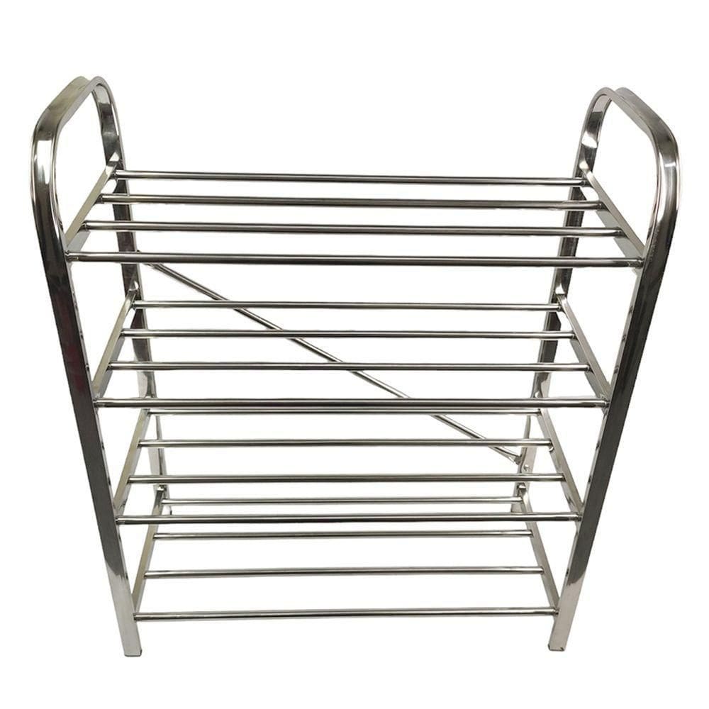 Sapateira Prateleira Inox 4 Andares 12 Pares Organizador Calçado Sapato Corredor Hall De Entrada