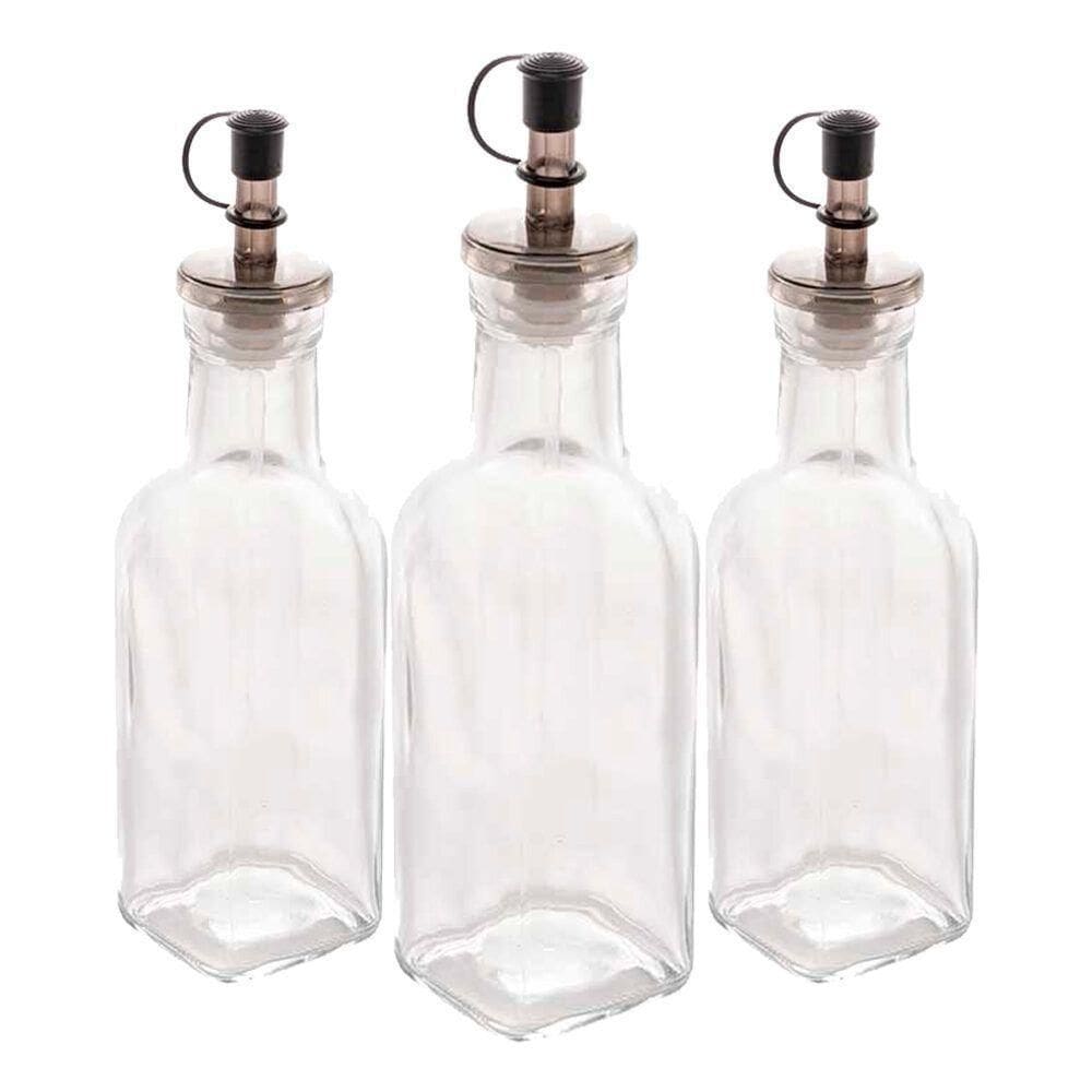 Kit 3 Garrafas Para Azeite De Vidro Com Tampa Lyor 200ml