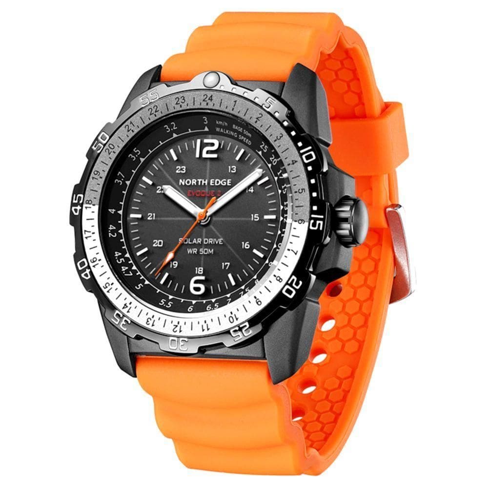 Relógio De Pulso Esportivo Energia Solar Evoque 2 Digital 50m Laranja