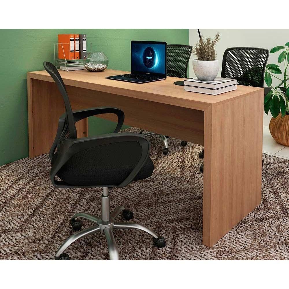 Mesa Notebook Escritório ME4185 180cm Amêndoa - Tecno Mobili