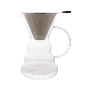 Cafeteira De Vidro Com Coador Em Aço Inox 500 Ml Lyor