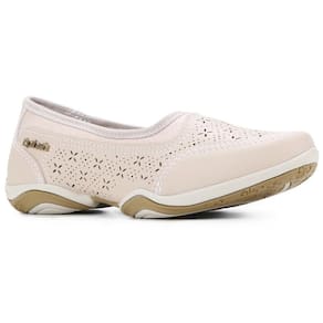 Slip On Kolosh Recortes à Laser Feminino - Bege