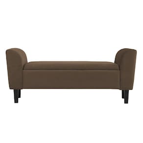 Recamier Bau Malibu 1,20m Suede Marrom - Inova Decor