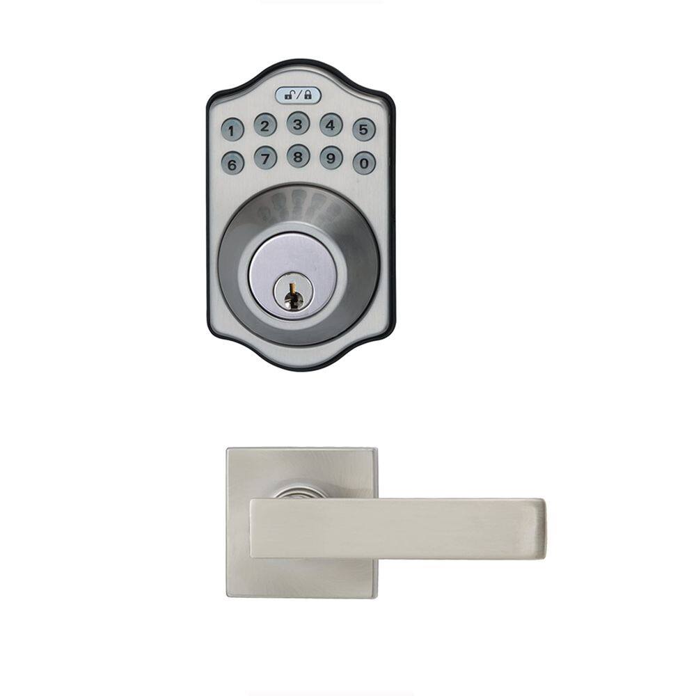 Fechadura de porta Amazon Basics Teclado eletrônico tradicional Deadbo