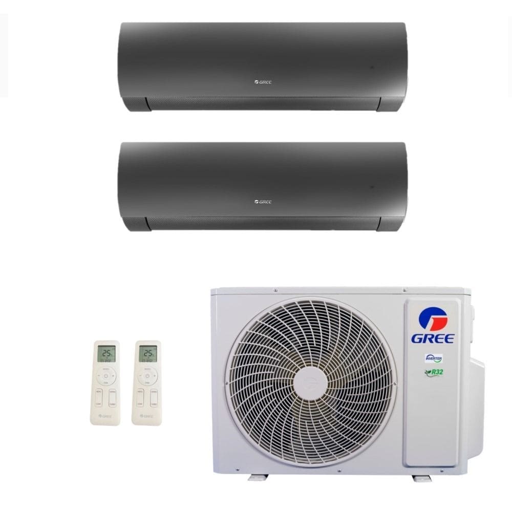 Ar-Condicionado Multi Split Inverter Gree 24.000 (1x Evap HW 9.000 + 1x Evap HW 24.000) Quente/Frio 220V