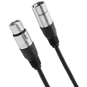 Cabo de microfone XLR Amazon Basics, pacote com 2, 0,9 m para alto-falante o