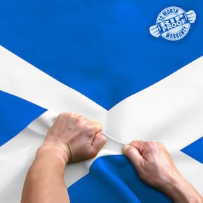 Bandeira Anley Scotland à prova de rasgos, dupla face, 90 x 150 cm com Warra
