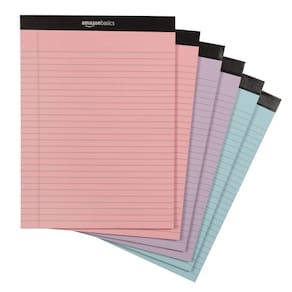 Blocos de notas Amazon Basics Wide Ruled 21,59 x 29,85 cm 50 folhas