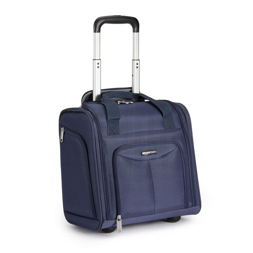 Bagagem Amazon Basics Underseat Carry-On 14 polegadas azul marinho