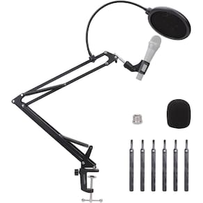 Kit de suporte de braço para microfone de mesa Amazon Basics Heavy-Duty 35 cm