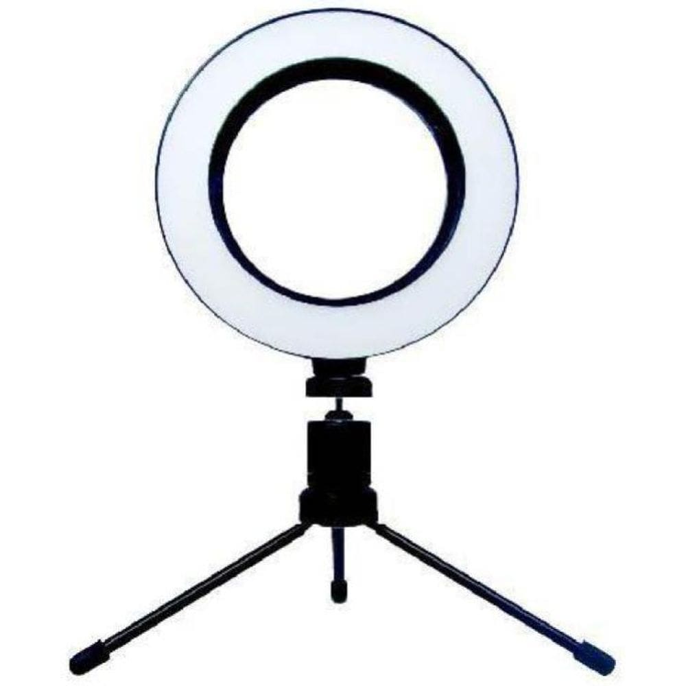 Ring Light Exbom 6 Polegadas Led Com Tripé De Mesa