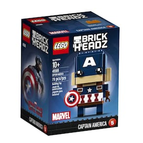 Kit de construção LEGO BrickHeadz Captain America 41589
