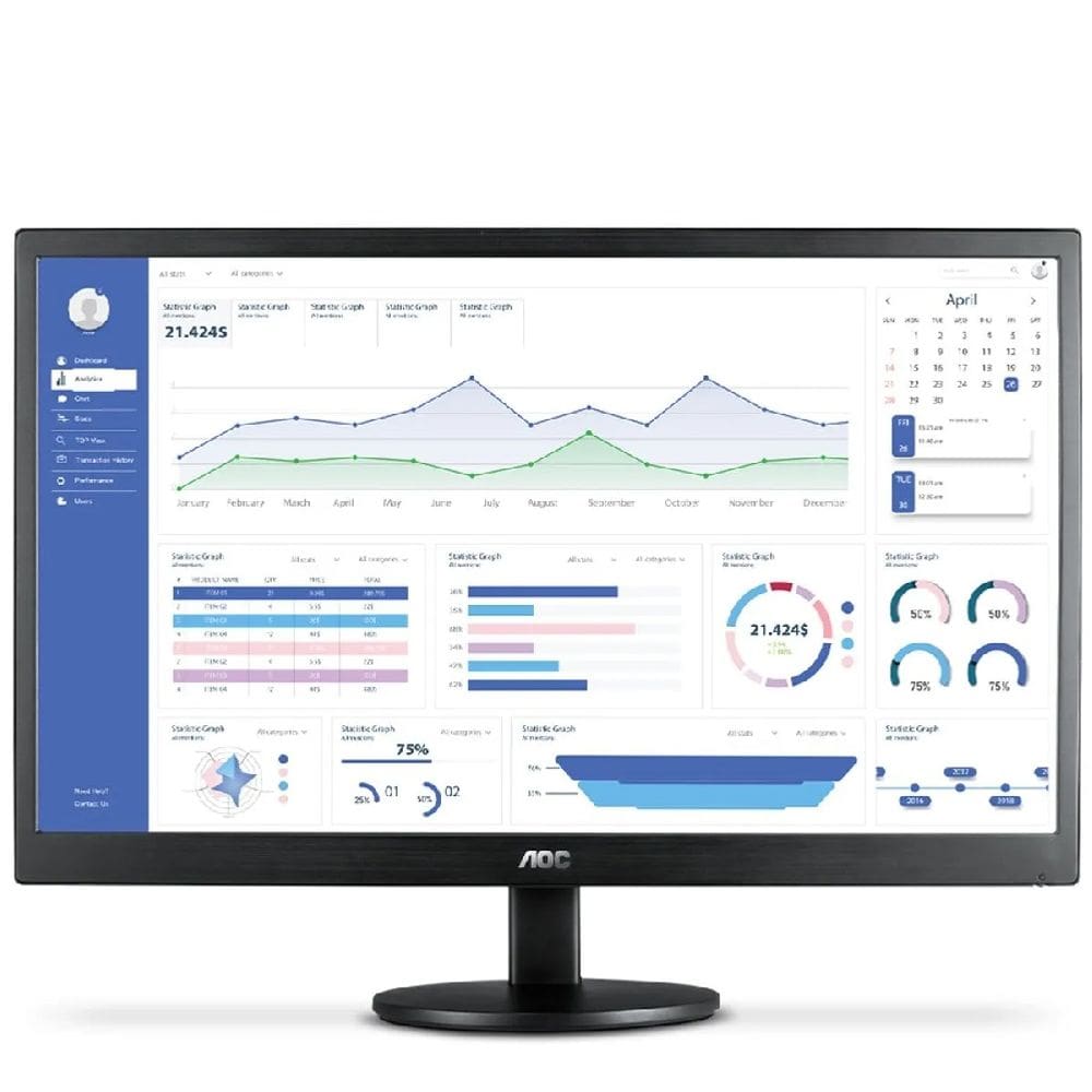 Monitor AOC Led 18,5" HDMI e VGA E970SWHNL Widescreen TN