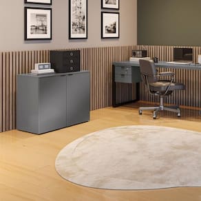 Armário Baixo Kappesberg 2 Portas Office Platinum 91cm