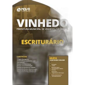 Apostila Município Vinhedo Sp - Escriturário