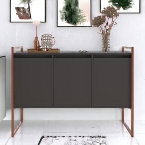 Buffet 3 Portas Sala De Estar Lisboa Preto Cobre Preto Cobre