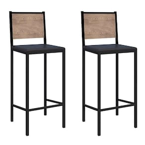 Conjunto com 2 Banquetas Aura Preto e Barona