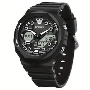 Relógio Masculino Esportivo Multifuncional Com Mostrador Grande Sanda Preto`branco