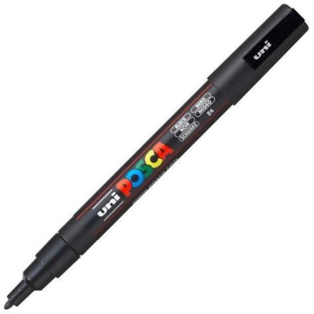 Caneta Marcador Uni Ball Posca Preta Pc-3M 0.9-1.3Mm