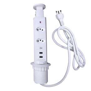 Pix Torre Tomada C/2 Tom 2p+T + 2 Usb Branca 3.650.6856