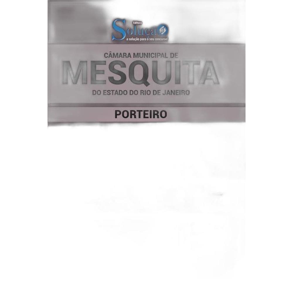 Apostila Concurso Câmara Mesquita Rj - Porteiro