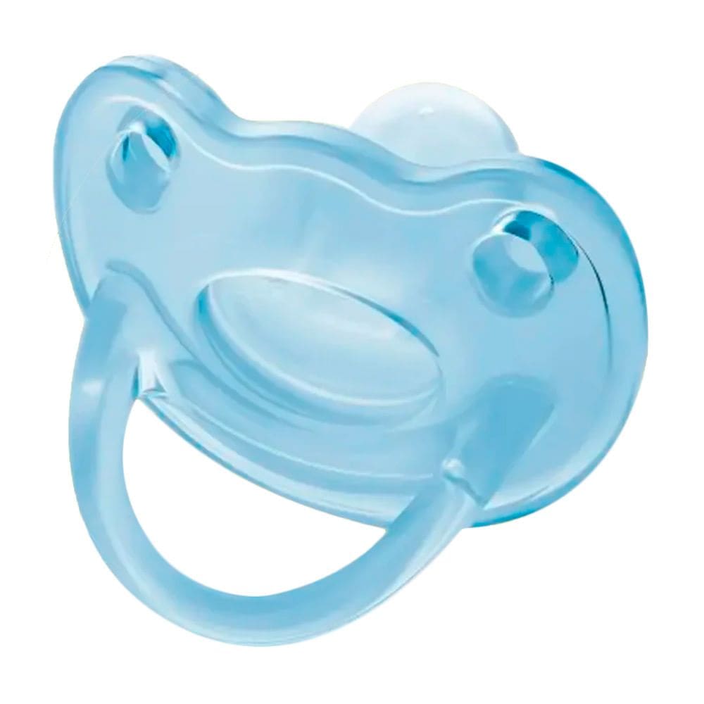 Chupeta Lillo Soft Divertida 100% Silicone Tamanho 2 Bico Anatômico 6+ Meses Azul 1 Unidade