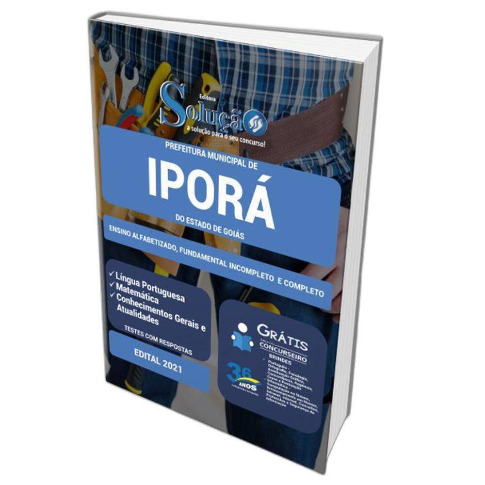 Apostila Concurso Iporá Go - Ensino Alfabetizado