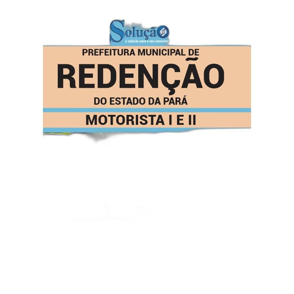 Apostila Prefeitura Redenção Pa - Motorista