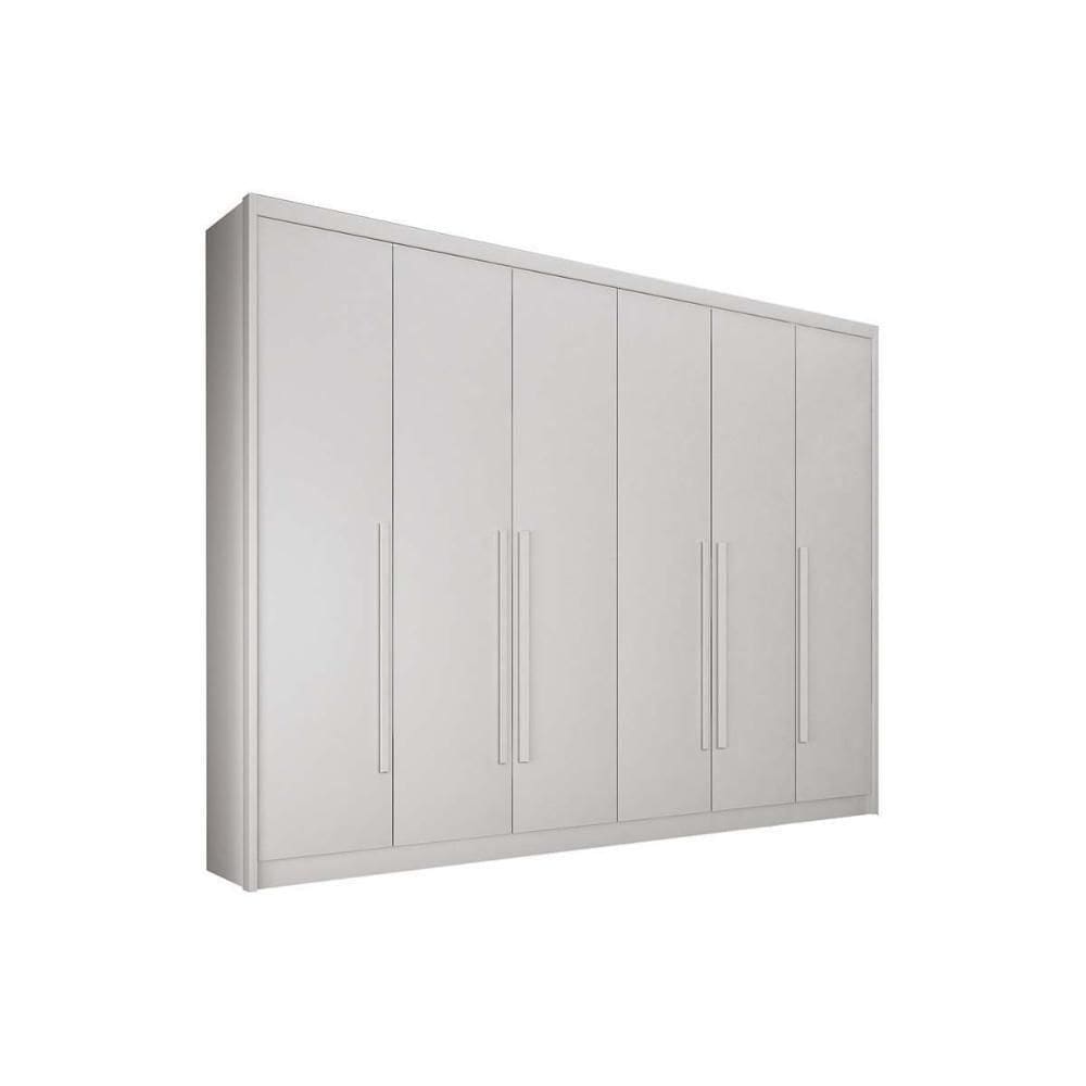 Guarda Roupa Casal 6 Portas E 8 Gavetas Bragaça-coimbra Branco