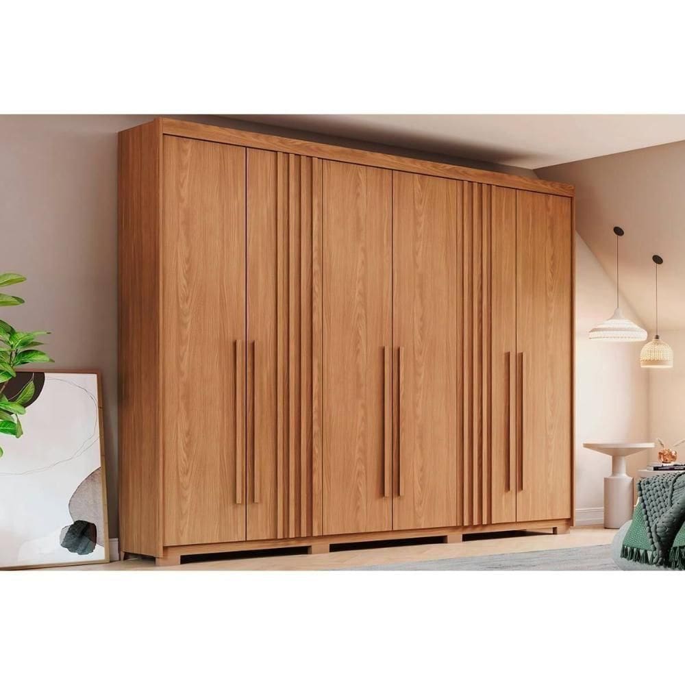 Guarda Roupa Casal 6 Portas E 4 Gavetas C- Pés Norton Nature
