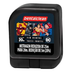 Fio Dental Infantil 20m Tutti Frutti Liga Da Justiça Heróis Dc Dentalclean