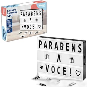 Painel Letreiro Luminoso Light Box Letras/Números/Símbolos