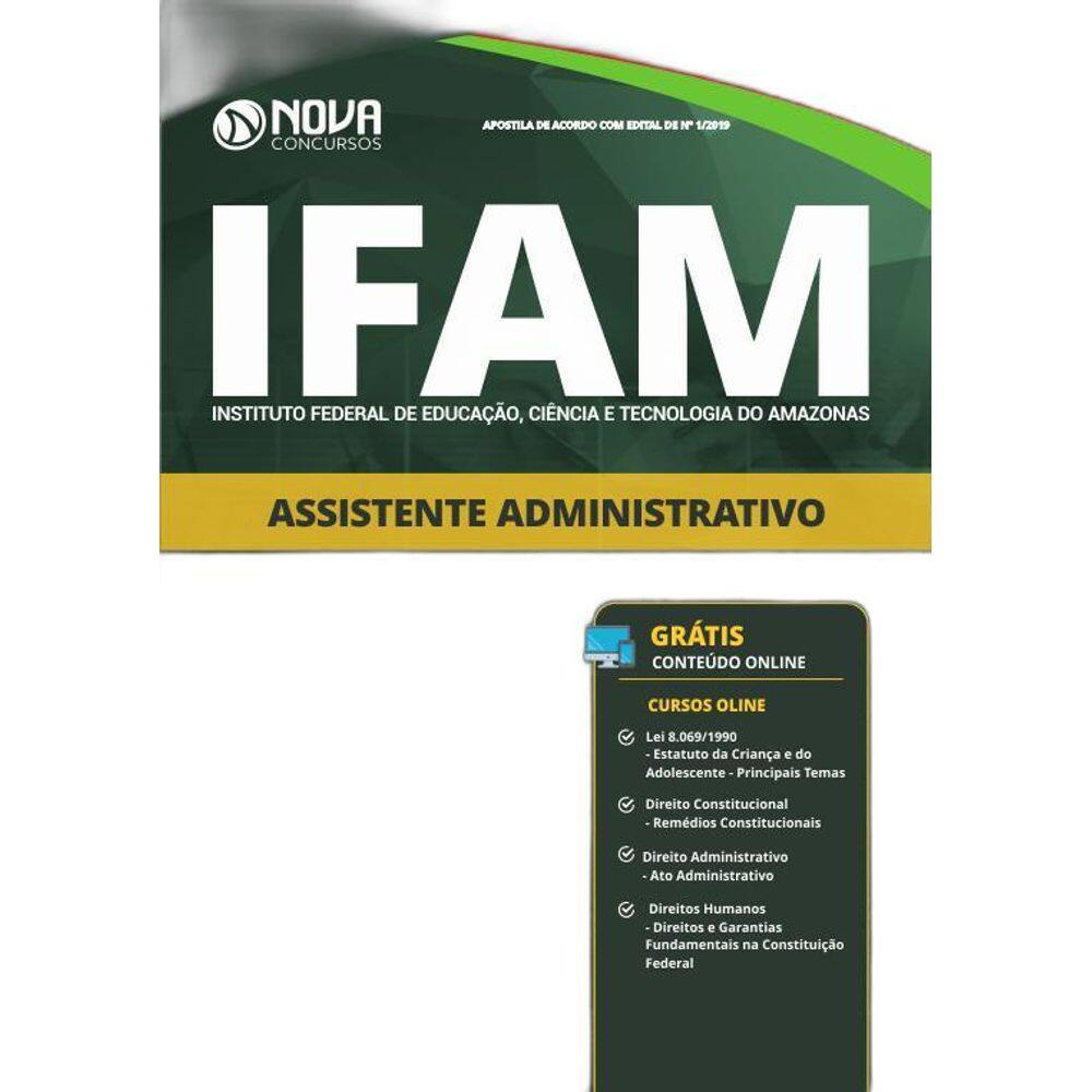 Apostila IFAM 2019 - Assistente Administrativo
