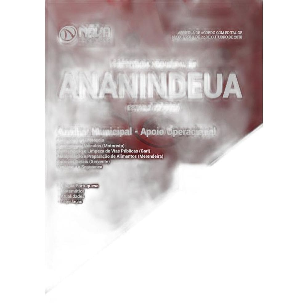 Apostila Ananindeua PA 2018 - Apoio Operacional