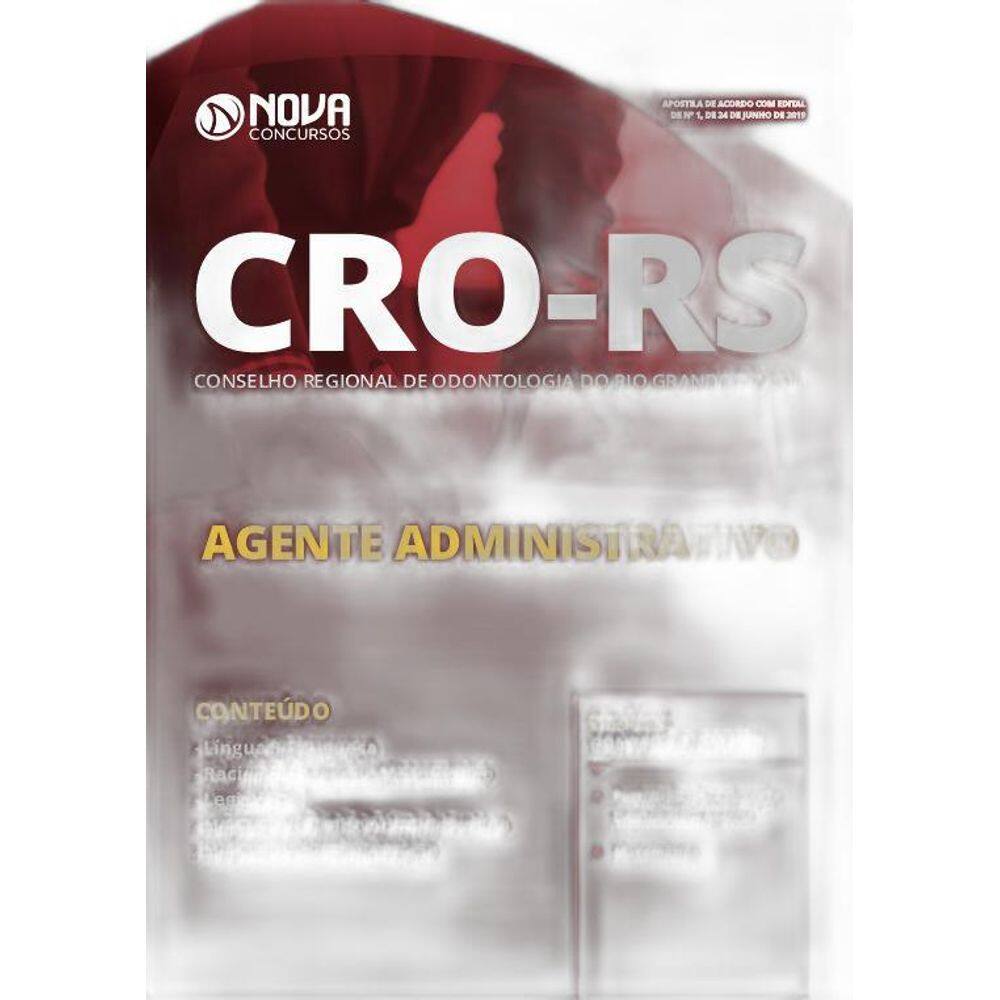 Apostila Cro-Rs 2019 - Agente Administrativo