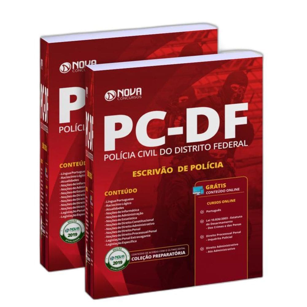 Apostila Escrivão De Polícia Concurso Pc Df 2019 2 Volumes