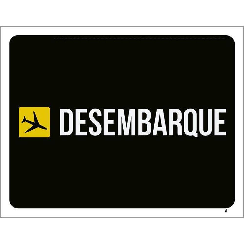 Kit 3 Placas Decorativa - Desembarque Aeroporto