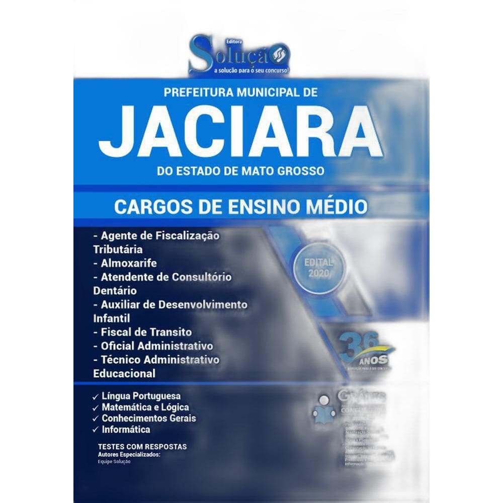 Apostila Prefeitura Jaciara Mt - Ensino Médio