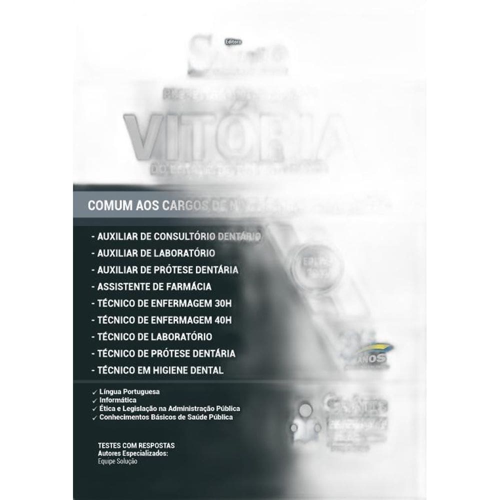 Apostila Vitória ES - Cargos De Nível Fundamental E Médio