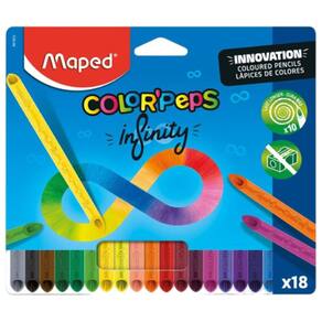 Lápis De Cor Escolar Infinito 18 Cores Maped Colorpeps