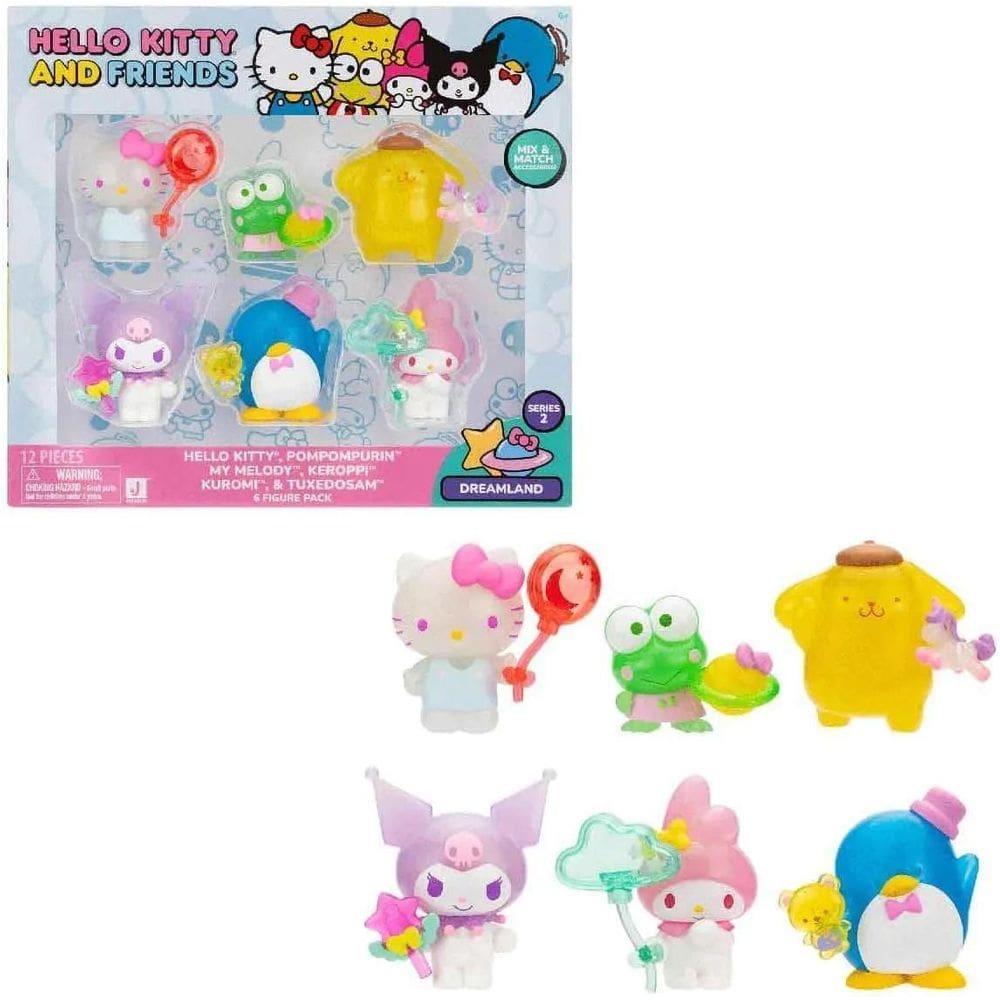 Hello Kitty E Amigos - Pack Com 12 Figuras - Sunny - 4320