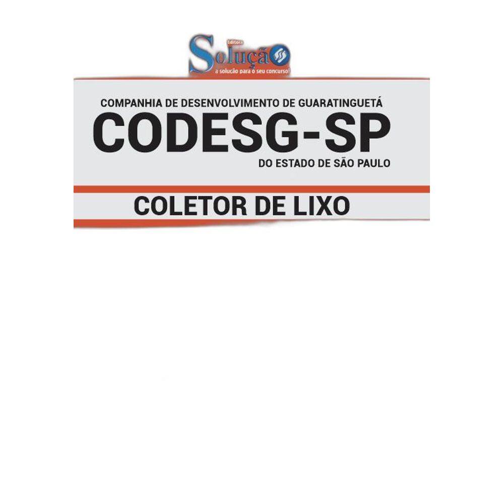 Apostila CODESG SP 2019  Coletor de Lixo