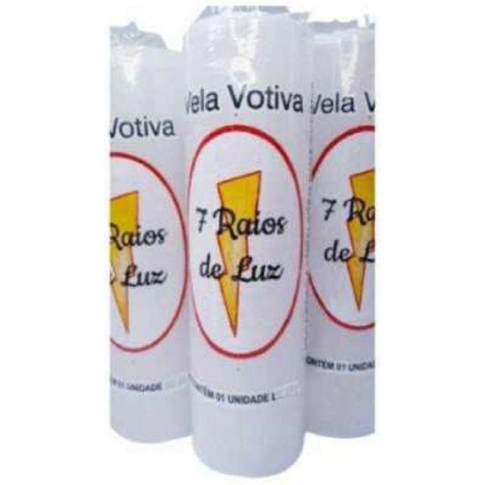 Kit 3 Velas Votivas 7 Dias - Brancas 210g - Parafina Pura